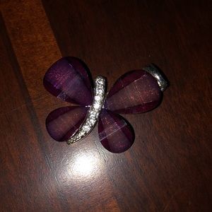 Sparkley Purple Butterfly Pendant